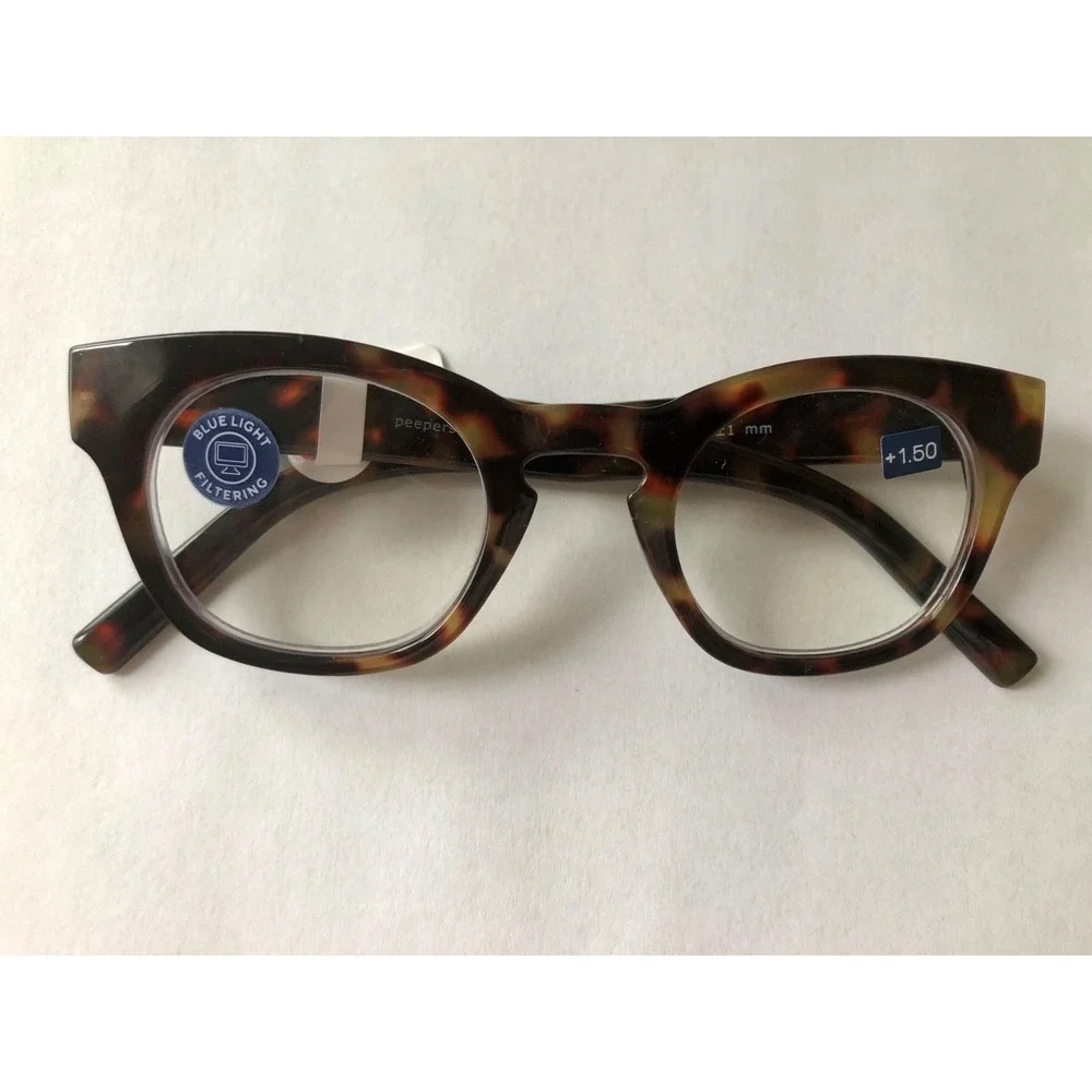New Tortoise Nordic Noir Blue Light Peepers reading glasses +1.50